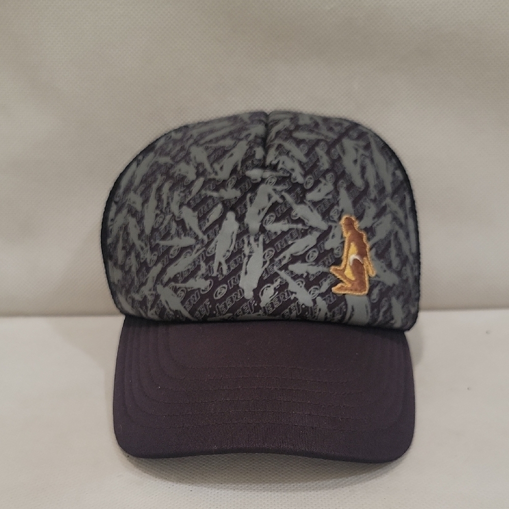 VINTAGE REEF BLACK & GRAY ADJUSTABLE GRAY & BLACK BASEBALL CAP HAT